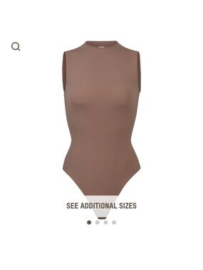 SKIMS Sleeveless Crewneck Bodysuit - Brown